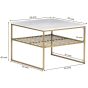 Salontafel Dian 55 cm Wit Goud