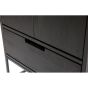 Silas hoge kast essen blacknight 210x60x36cm