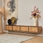Zwevend tv-meubel RichWood 200 cm - naturel