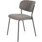 Viken eetkamerstoel stof - zwart onderstel
