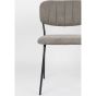 Viken eetkamerstoel stof - zwart onderstel