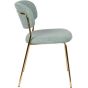 Viken eetkamerstoel stof - goud onderstel