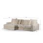 Sydney 3-zits hoekbank links/rechts - beige