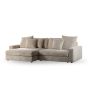 Sydney 3-zits hoekbank links/rechts ribstof - naturel