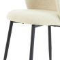 Eetkamerstoel Elyna teddy lichtbeige/mat zwart van het woonmerk Light & Living
