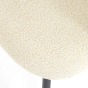 Eetkamerstoel Elyna teddy lichtbeige/mat zwart van het woonmerk Light & Living