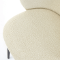 Eetkamerstoel Elyna teddy lichtbeige/mat zwart van het woonmerk Light & Living