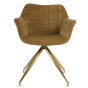 Eetkamerstoel Jaimy karamel/goud van het woonmerk Light & Living