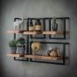 Woody metaal wandplank 65 cm