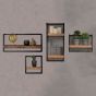 Woody Metaal Wandplank - Bundel Set van Vier 145 cm