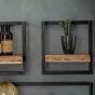Woody metaal wandplank bundel set van vier 100 cm