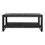 Rechthoekige salontafel Boaz met onderblad - 110 cm - zwart